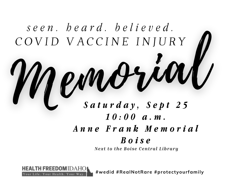 Vaccine Injury Memorial Sept 25 Boise